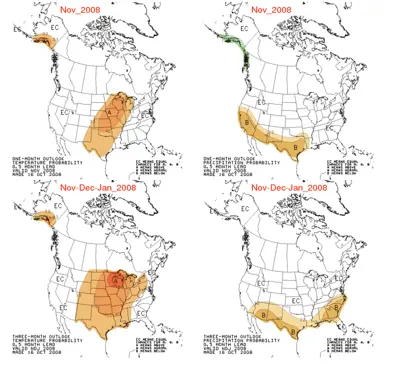 Weather forecast October, 2008