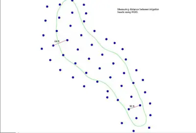 GPS map of irrigation heads