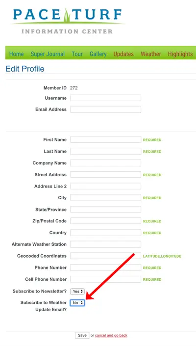 Unsubscribe Weather Alerts