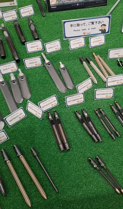 Tines and blades at Japan Turf Show