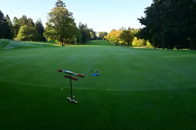 mini-disk infiltrometer and shear strength tester on a putting green