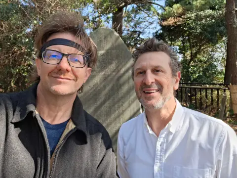 two turfgrass scientists in Kamakura
